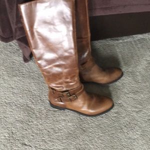 Tall leather boots